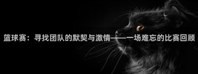 中欧体育app最新版下载官网：篮球赛：寻找团队的默契与激情—